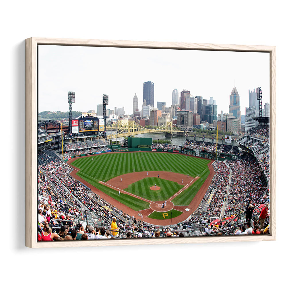 Pnc Park in Pittsburgh Pirates, Stadium Canvas, Sport Art, Framed Canvas Print Wall Art, Floating Frame