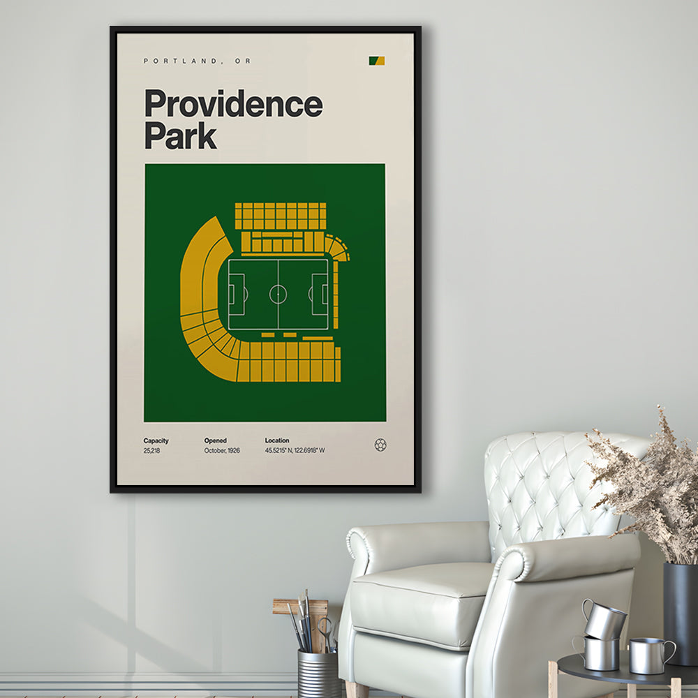 Portland Timbers Stadium Print, Providence Park Stadium Print, Man Cave Gift, Floating Framed Canvas Print Wall Art