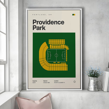 Portland Timbers Stadium Print, Providence Park Stadium Print, Man Cave Gift, Floating Framed Canvas Print Wall Art