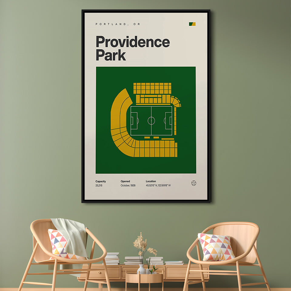 Portland Timbers Stadium Print, Providence Park Stadium Print, Man Cave Gift, Floating Framed Canvas Print Wall Art