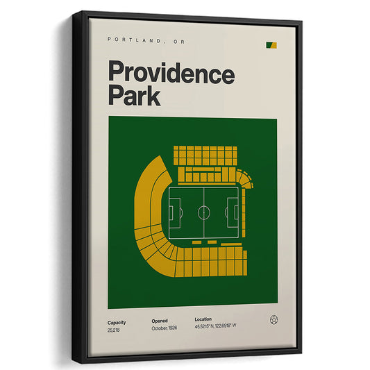 Portland Timbers Stadium Print, Providence Park Stadium Print, Man Cave Gift, Floating Framed Canvas Print Wall Art