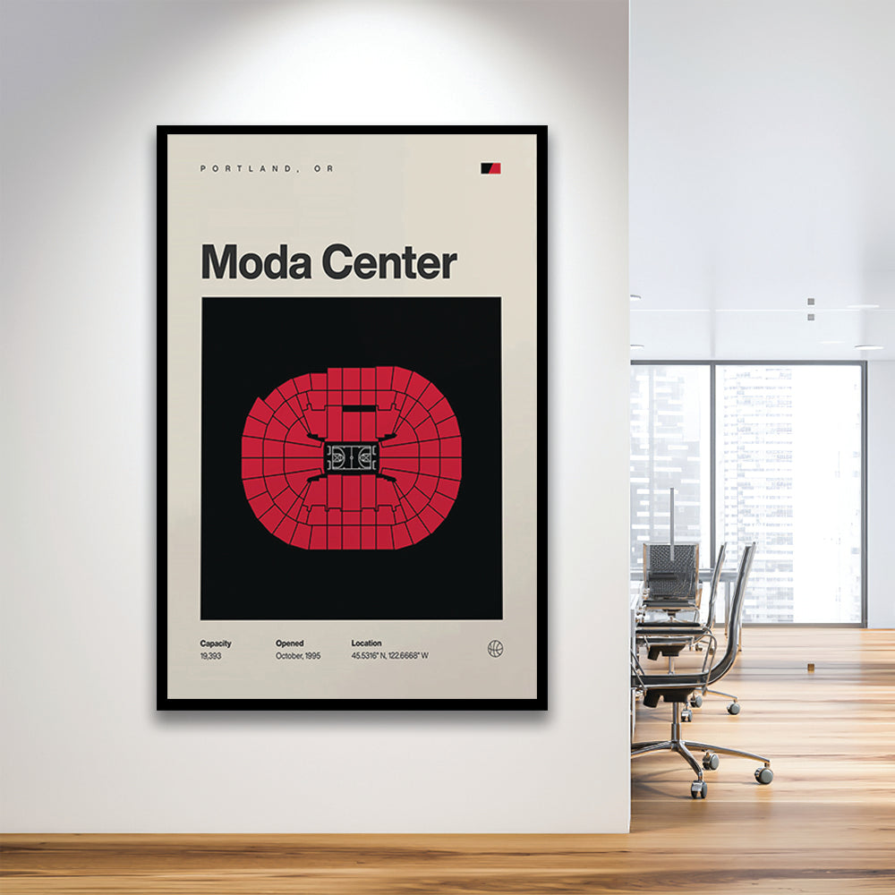 Portland Trail Blazers Stadium Print, Moda Center Stadium Print, Gifts for him, Sport Art, Framed Art Print Wall Decor