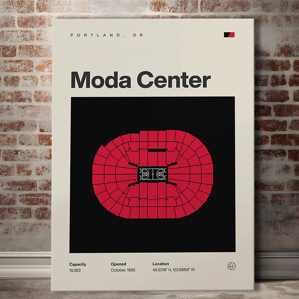 Portland Trail Blazers Stadium Print, Moda Center Stadium Print, Fan Gifts, Sport Art, Canvas Print Wall Art