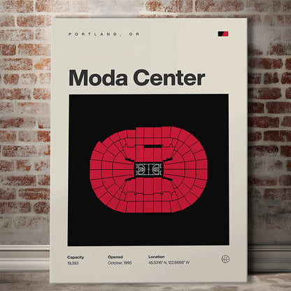 Portland Trail Blazers Stadium Print, Moda Center Stadium Print, Fan Gifts, Sport Art, Canvas Print Wall Art