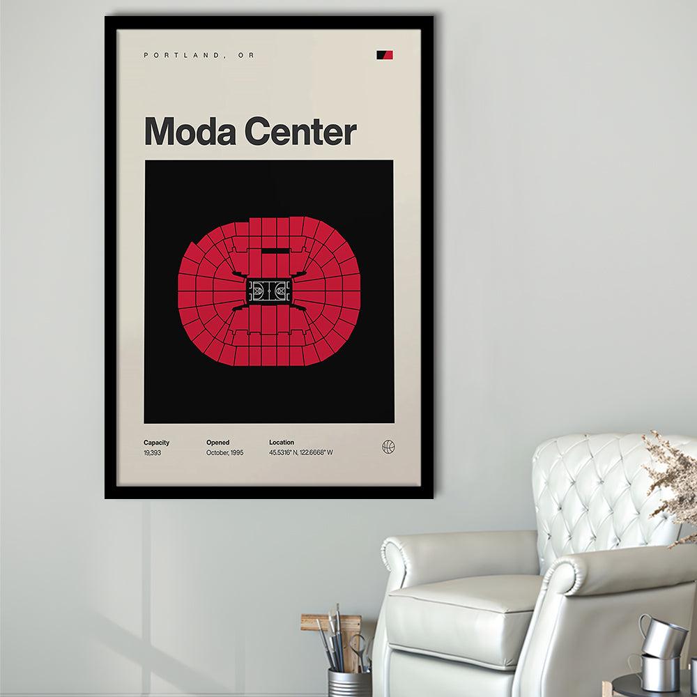 Portland Trail Blazers Stadium Print, Moda Center Stadium Print, Gifts for him, Sport Art, Framed Art Print Wall Decor