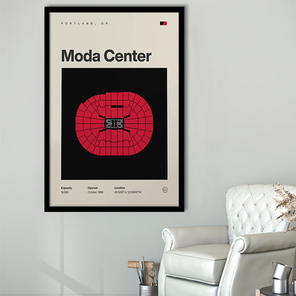 Portland Trail Blazers Stadium Print, Moda Center Stadium Print, Gifts for him, Sport Art, Framed Art Print Wall Decor