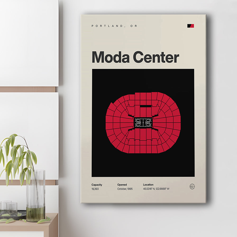 Portland Trail Blazers Stadium Print, Moda Center Stadium Print, Fan Gifts, Sport Art, Canvas Print Wall Art
