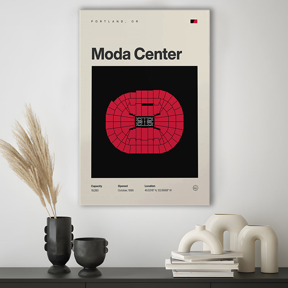 Portland Trail Blazers Stadium Print, Moda Center Stadium Print, Fan Gifts, Sport Art, Canvas Print Wall Art