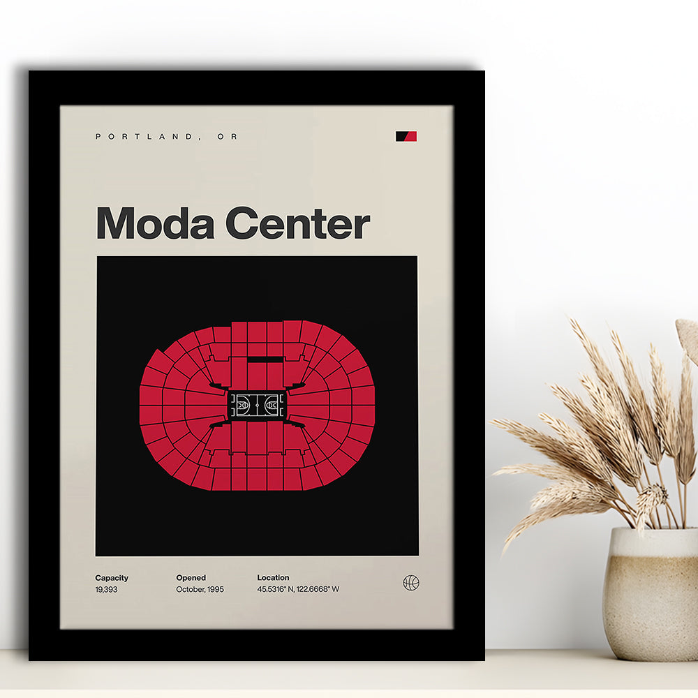 Portland Trail Blazers Stadium Print, Moda Center Stadium Print, Gifts for him, Sport Art, Framed Art Print Wall Decor