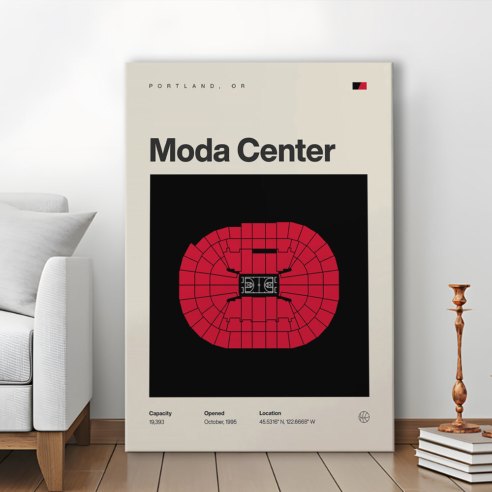 Portland Trail Blazers Stadium Print, Moda Center Stadium Print, Fan Gifts, Sport Art, Canvas Print Wall Art