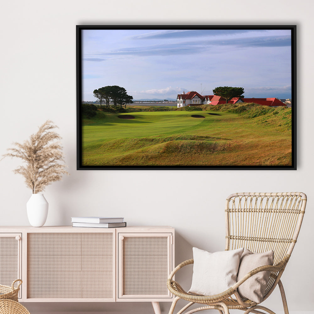 Portmarnock Golf Club Old Course, Floating Framed Canvas Print Wall Art