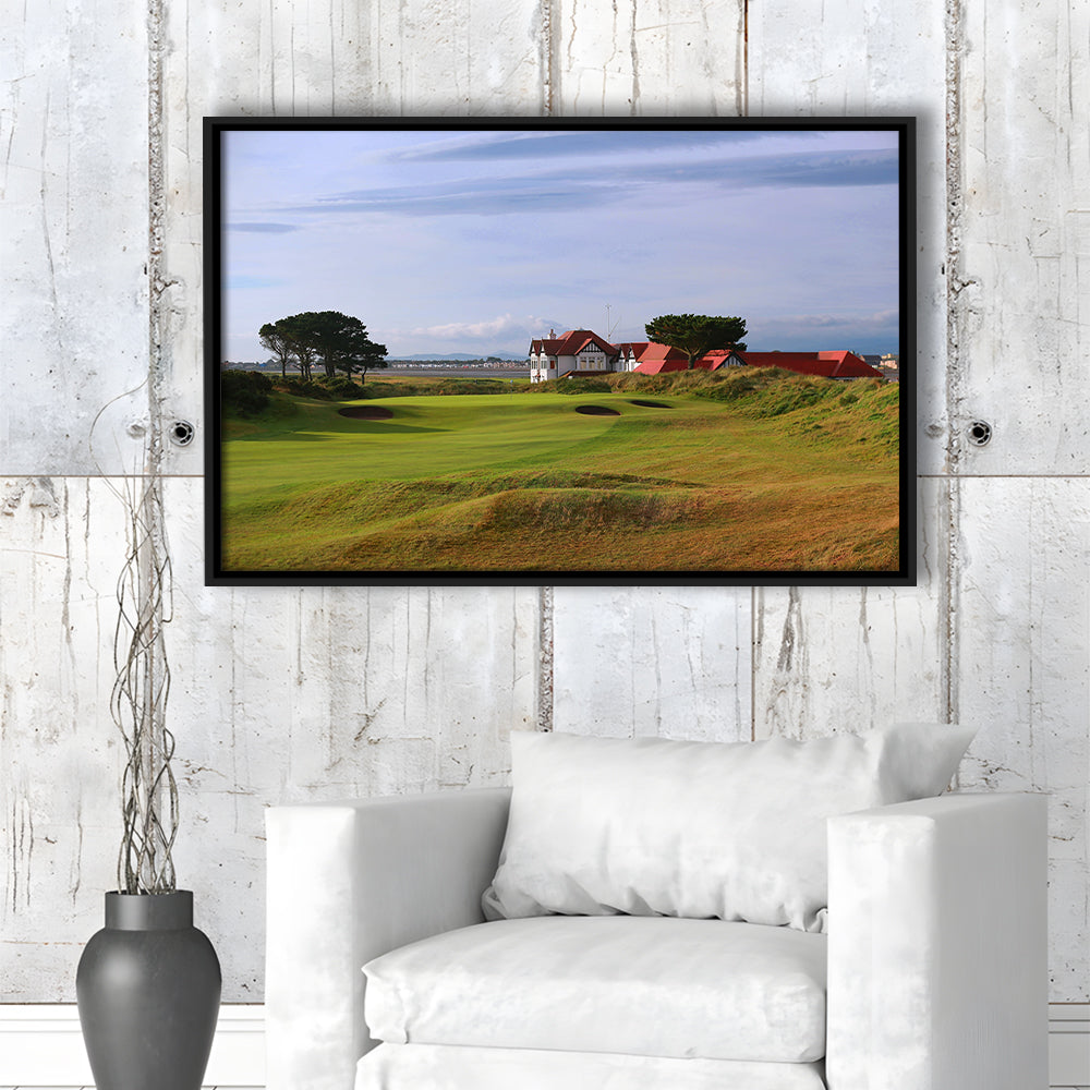 Portmarnock Golf Club Old Course, Floating Framed Canvas Print Wall Art