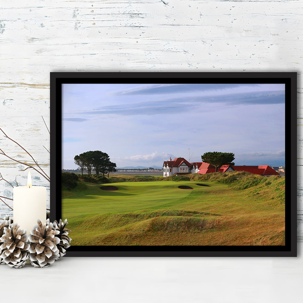 Portmarnock Golf Club Old Course, Floating Framed Canvas Print Wall Art