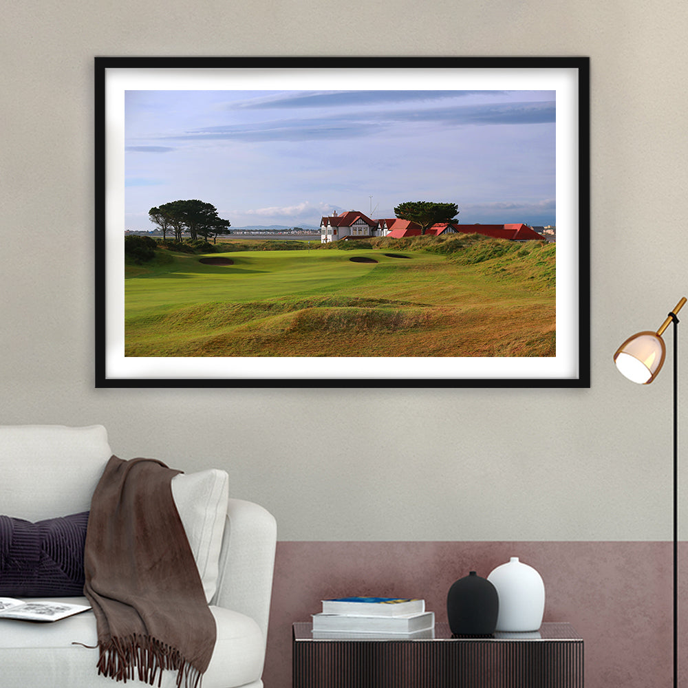 Portmarnock Golf Club Old Course, Goft Art Print, Framed Art Print White Border Wall Decor