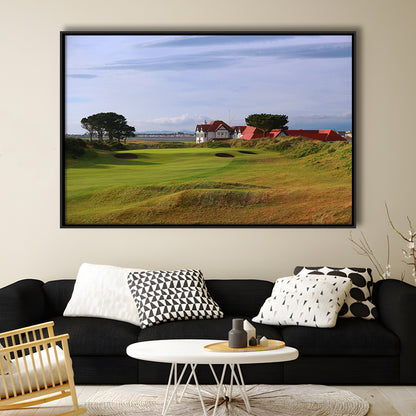 Portmarnock Golf Club Old Course, Floating Framed Canvas Print Wall Art
