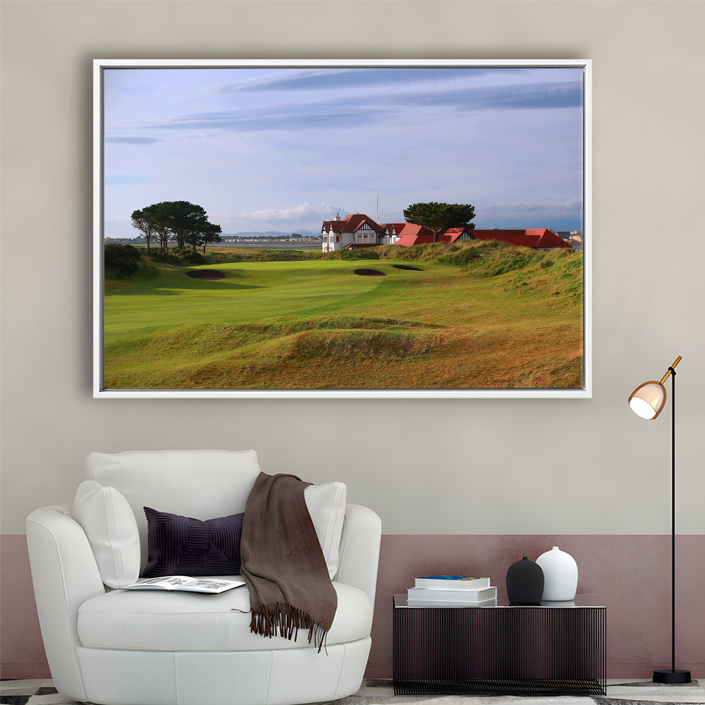 Portmarnock Golf Club Old Course, Floating Framed Canvas Print Wall Art