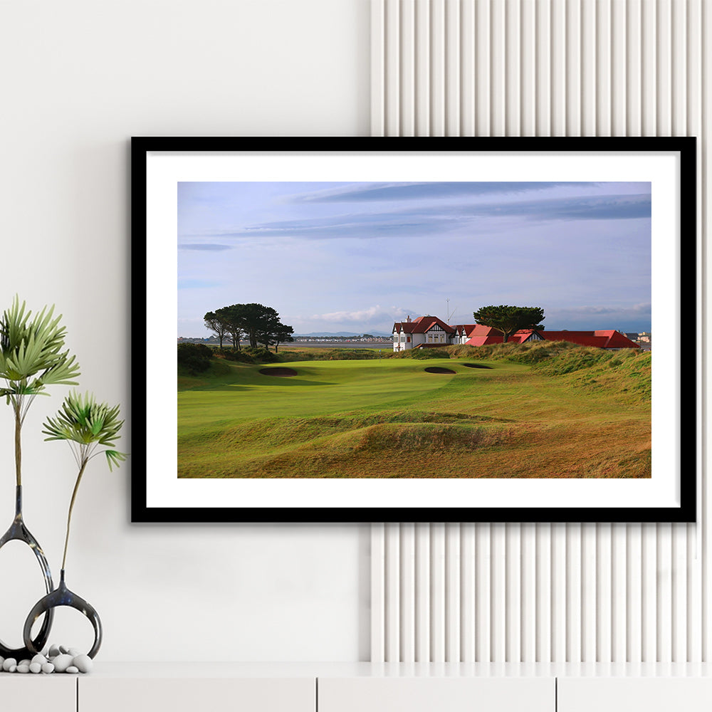 Portmarnock Golf Club Old Course, Goft Art Print, Framed Art Print White Border Wall Decor