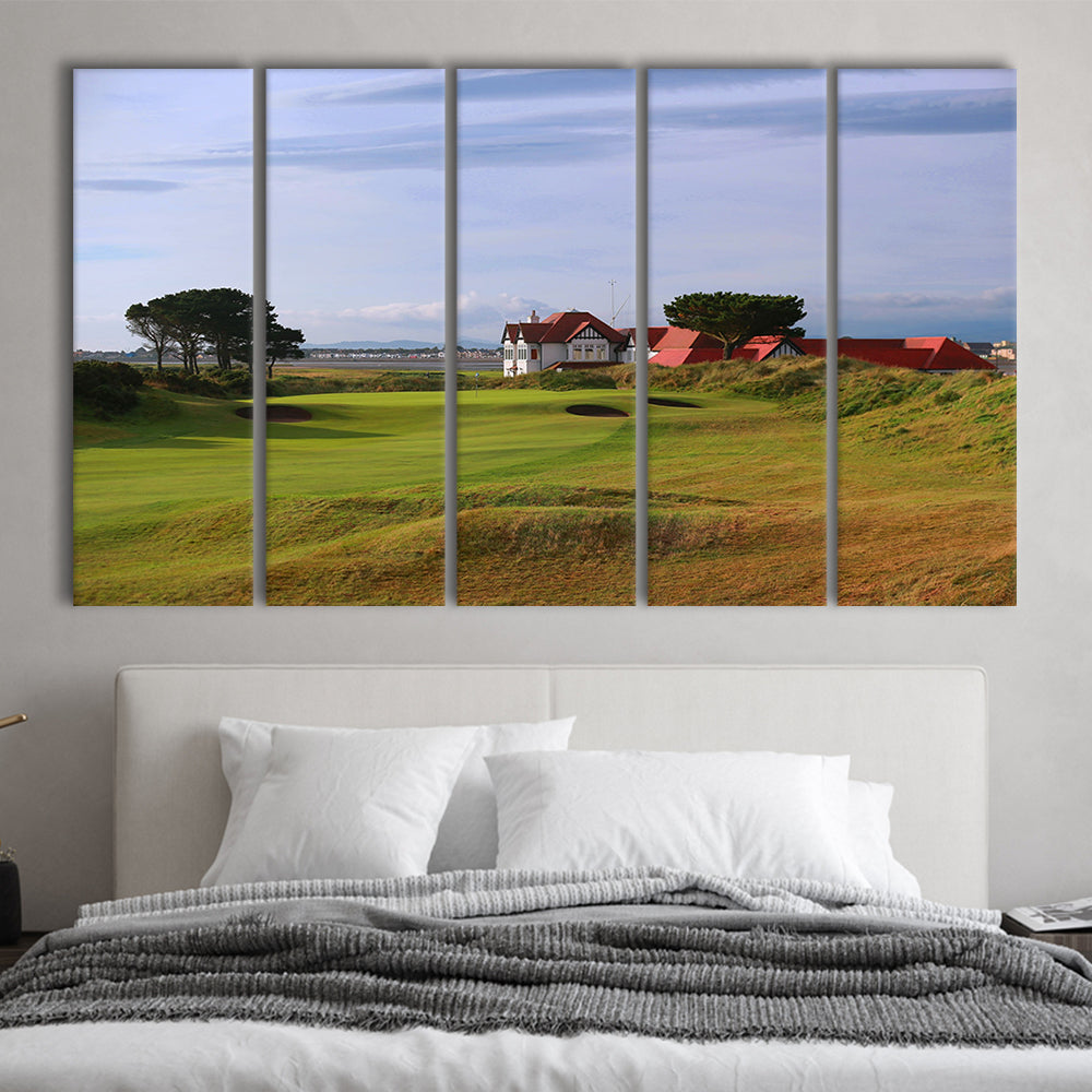 Portmarnock Golf Club Old Course, Golf Art Print, Extra Large Canvas Print Wall Art