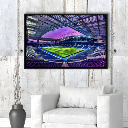 Porto Dragon Stadium, Stadium Canvas, Sport Art, Framed Canvas Print Wall Art, Floating Frame