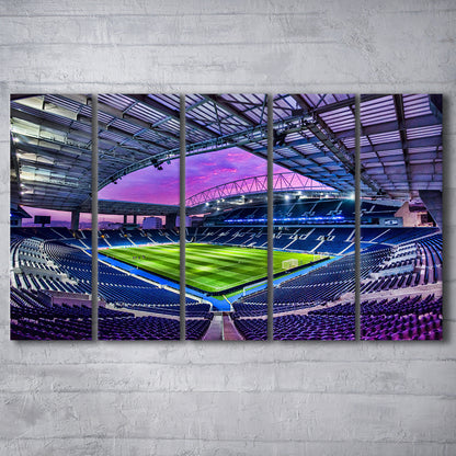 Porto Dragon Stadium, Stadium Canvas, Sport Art, 5 Panel B, Extra Large Canvas, Canvas Print Wall Art