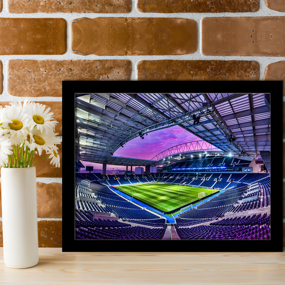 Porto Dragon Stadium, Stadium Canvas, Sport Art, Gift for him, Framed Art Print Wall Decor, Picture Framed