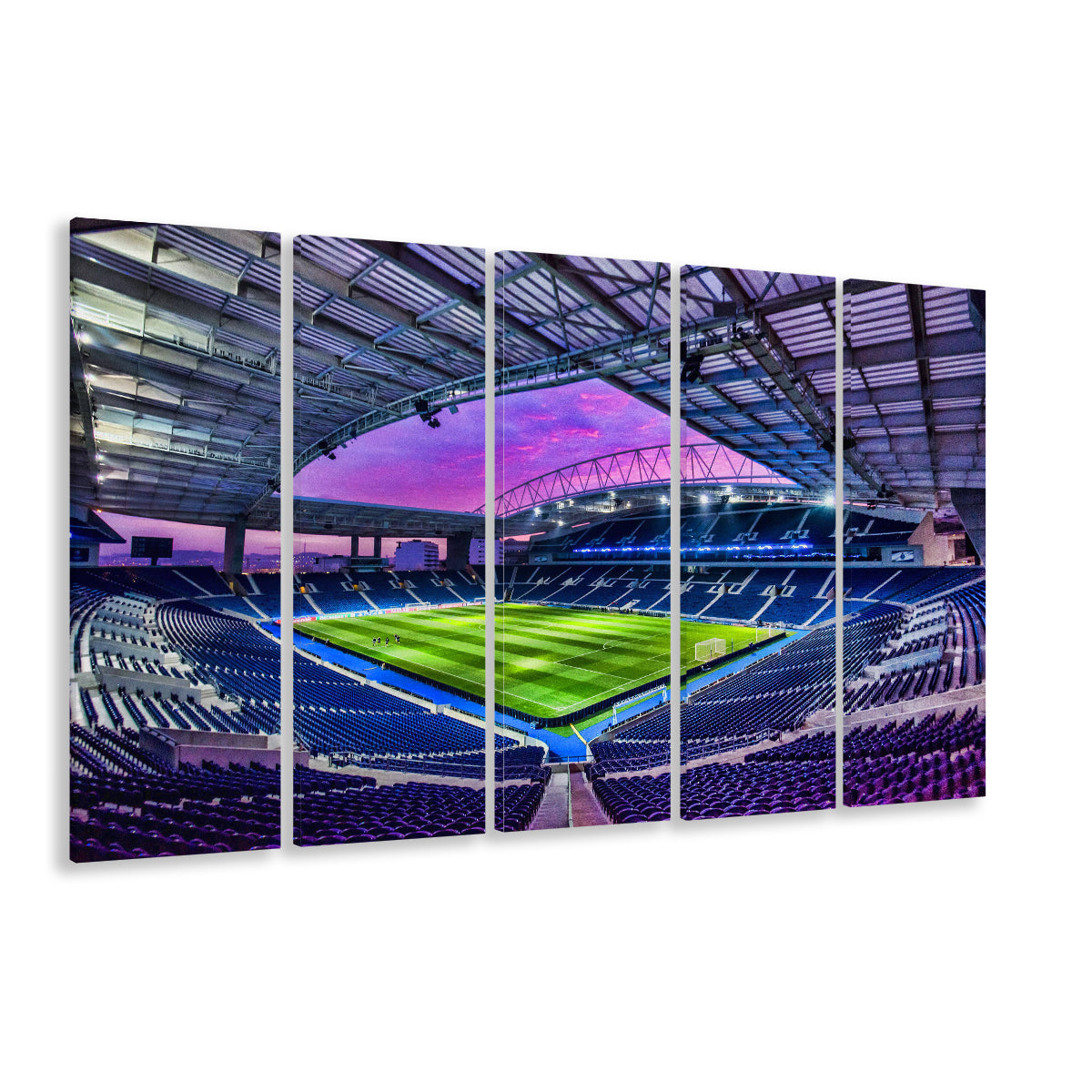 Porto Dragon Stadium, Stadium Canvas, Sport Art, 5 Panel B, Extra Large Canvas, Canvas Print Wall Art