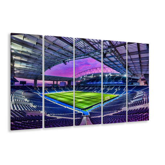 Porto Dragon Stadium, Stadium Canvas, Sport Art, 5 Panel B, Extra Large Canvas, Canvas Print Wall Art