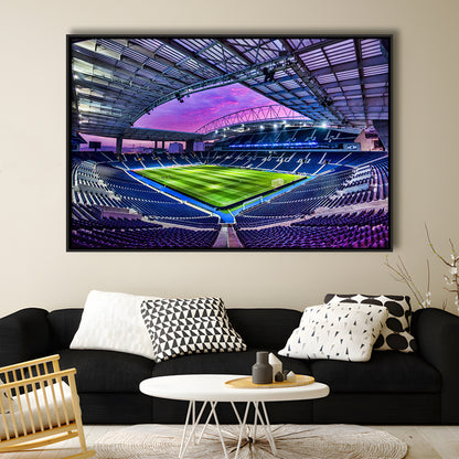 Porto Dragon Stadium, Stadium Canvas, Sport Art, Framed Canvas Print Wall Art, Floating Frame