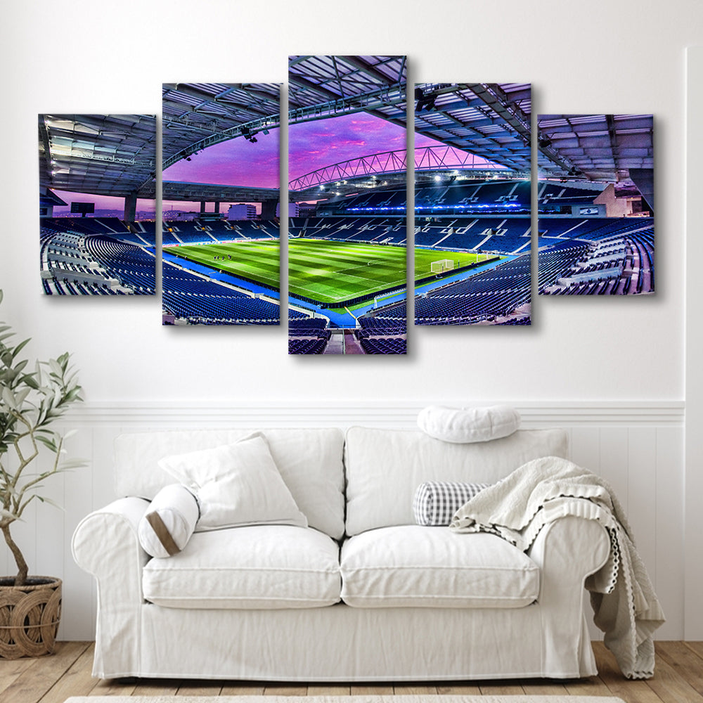 Porto Dragon Stadium, Stadium Canvas, Sport Art, Gift for him, 5 Panel, Large Canvas, Canvas Print Wall Art