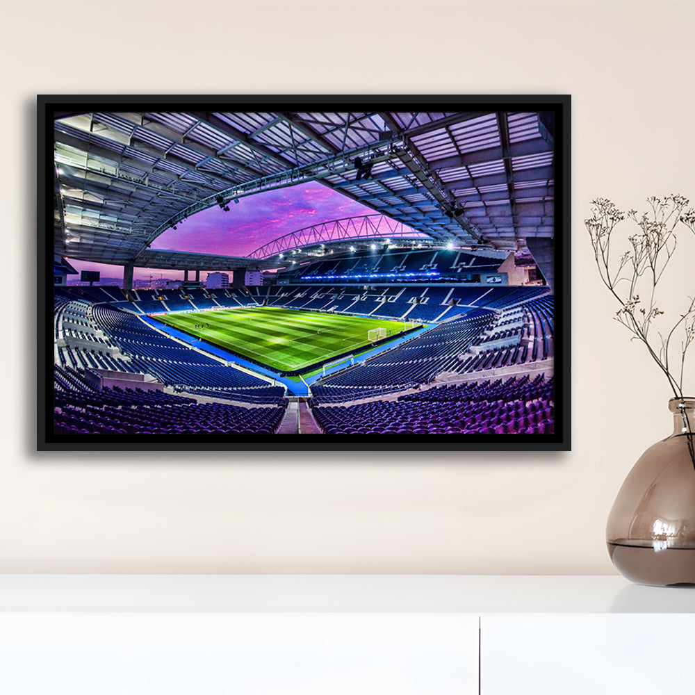 Porto Dragon Stadium, Stadium Canvas, Sport Art, Framed Canvas Print Wall Art, Floating Frame