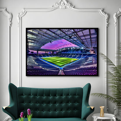 Porto Dragon Stadium, Stadium Canvas, Sport Art, Gift for him, Framed Art Print Wall Decor, Picture Framed