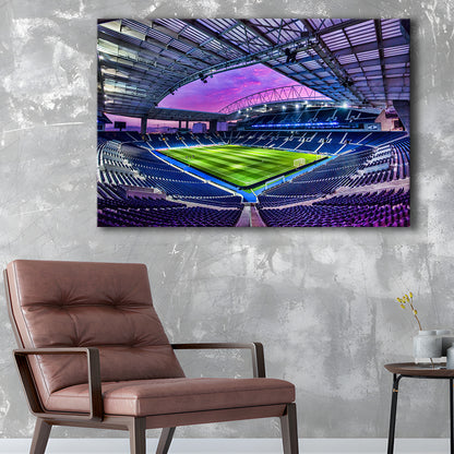 Porto Dragon Stadium, Stadium Canvas, Sport Art, Gift for him, Man Cave Decor, Art Print, Canvas Print Wall Art
