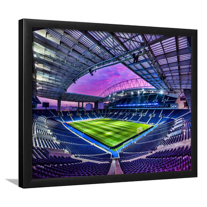 Porto Dragon Stadium, Stadium Canvas, Sport Art, Gift for him, Framed Art Print Wall Decor, Picture Framed