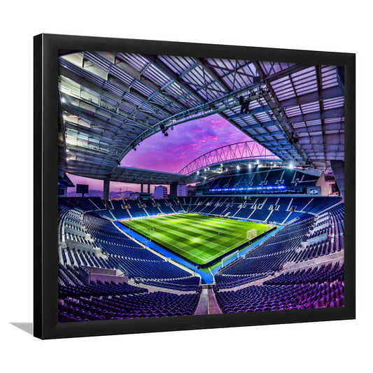 Porto Dragon Stadium, Stadium Canvas, Sport Art, Gift for him, Framed Art Print Wall Decor, Picture Framed
