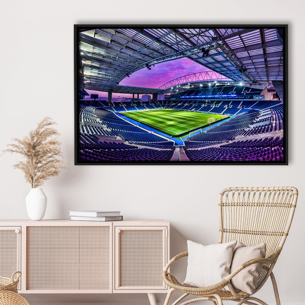 Porto Dragon Stadium, Stadium Canvas, Sport Art, Framed Canvas Print Wall Art, Floating Frame