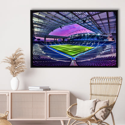 Porto Dragon Stadium, Stadium Canvas, Sport Art, Framed Canvas Print Wall Art, Floating Frame