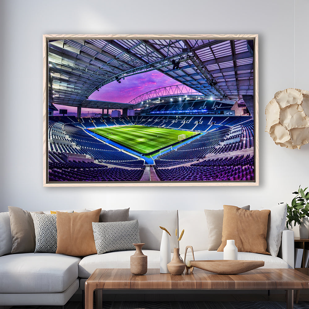 Porto Dragon Stadium, Stadium Canvas, Sport Art, Framed Canvas Print Wall Art, Floating Frame