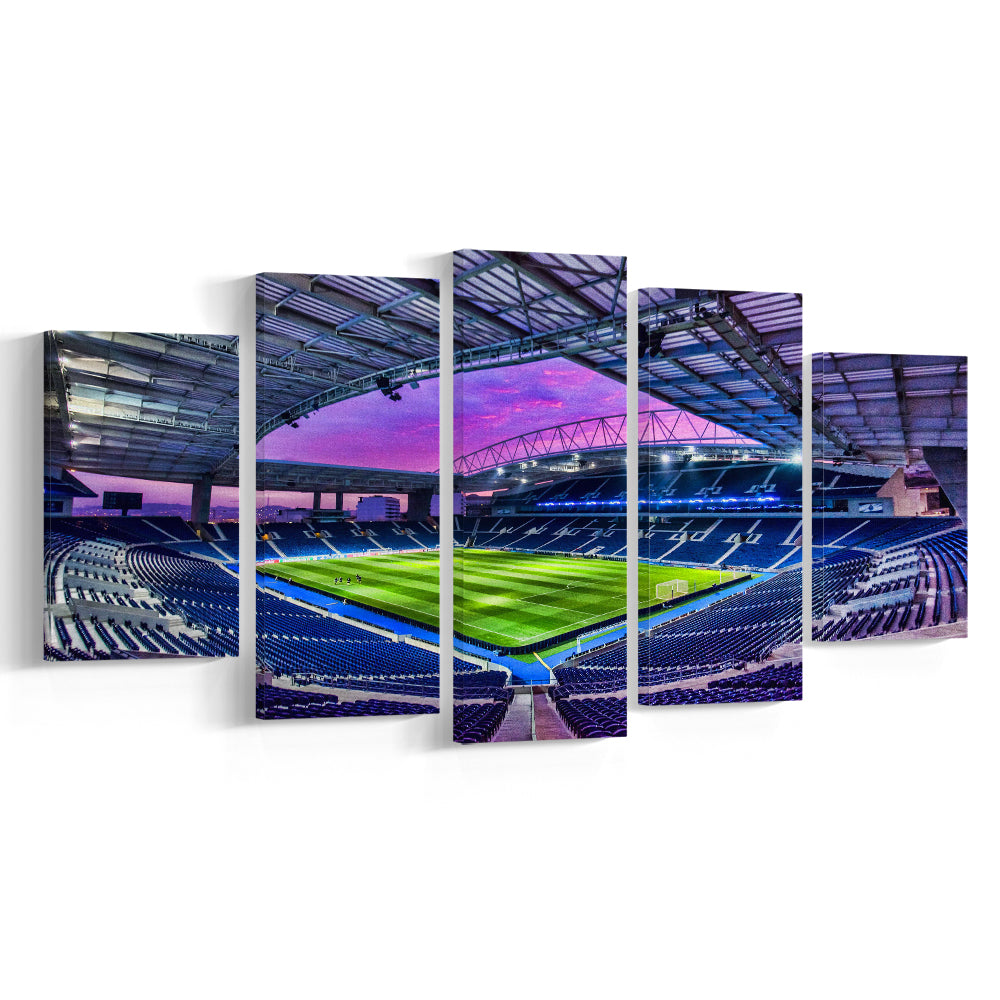 Porto Dragon Stadium, Stadium Canvas, Sport Art, Gift for him, 5 Panel, Large Canvas, Canvas Print Wall Art