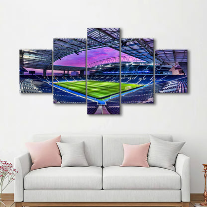 Porto Dragon Stadium, Stadium Canvas, Sport Art, Gift for him, 5 Panel, Large Canvas, Canvas Print Wall Art