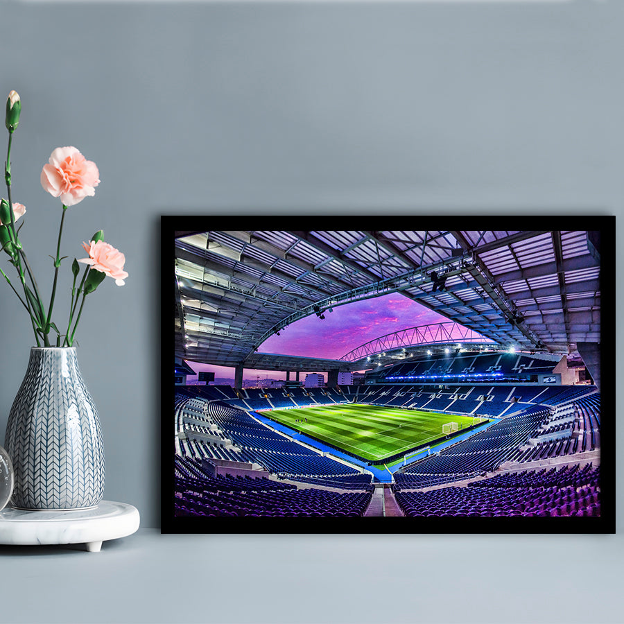 Porto Dragon Stadium, Stadium Canvas, Sport Art, Gift for him, Framed Art Print Wall Decor, Picture Framed