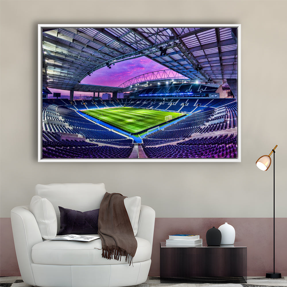 Porto Dragon Stadium, Stadium Canvas, Sport Art, Framed Canvas Print Wall Art, Floating Frame