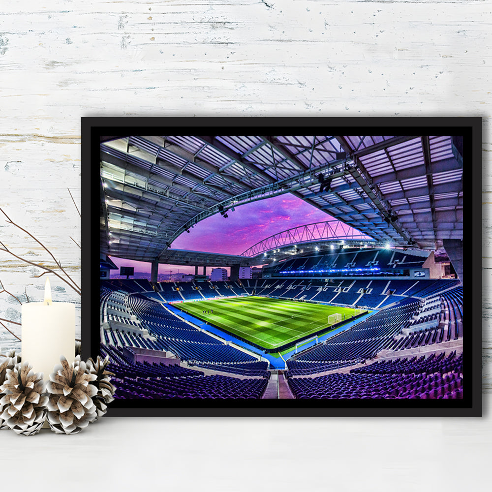 Porto Dragon Stadium, Stadium Canvas, Sport Art, Framed Canvas Print Wall Art, Floating Frame
