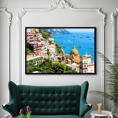 Positano Amalfi Coast Salerno Province Campania Italy LargeArt Prints, Framed Art Print, Picture Framed