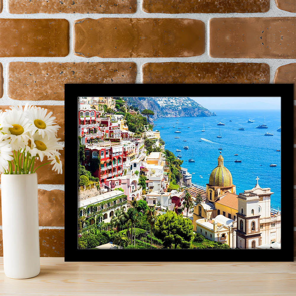 Positano Amalfi Coast Salerno Province Campania Italy LargeArt Prints, Framed Art Print, Picture Framed