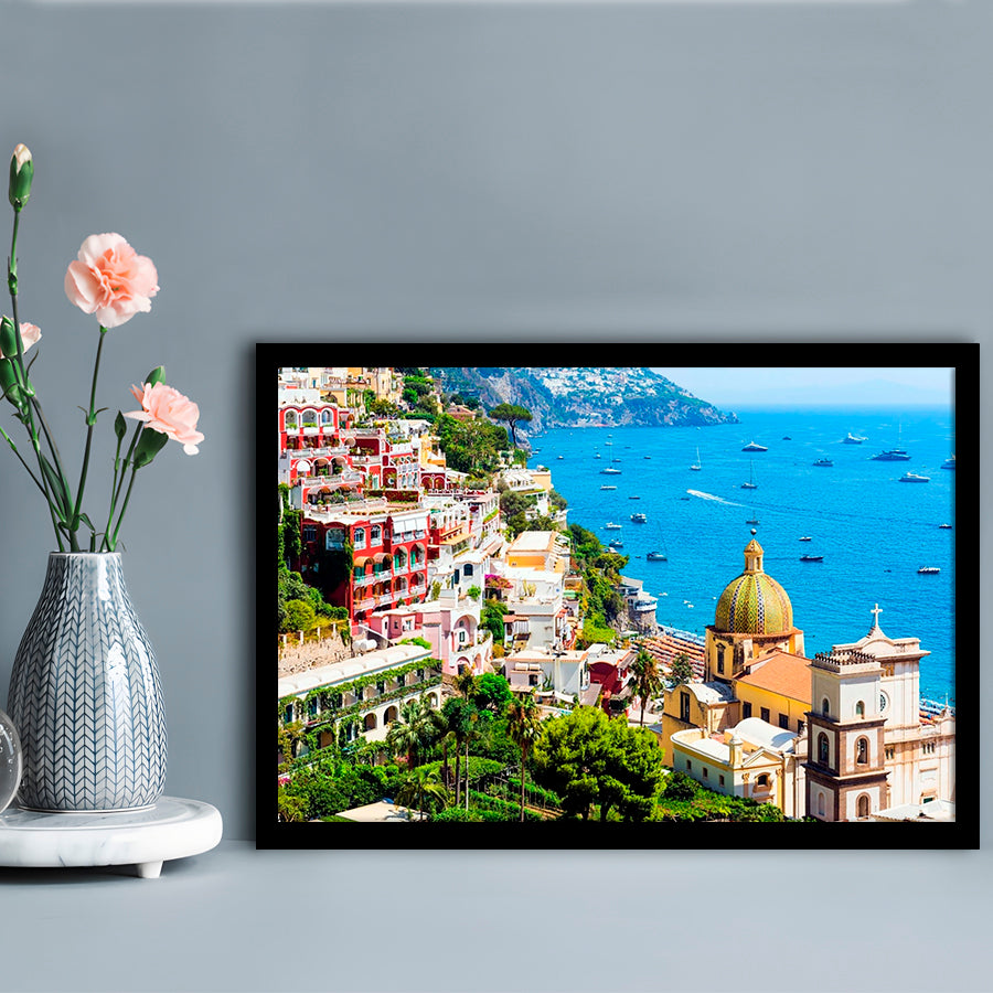 Positano Amalfi Coast Salerno Province Campania Italy LargeArt Prints, Framed Art Print, Picture Framed