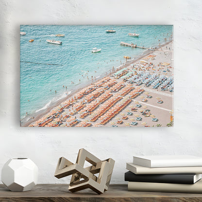 Positano Beach Umbrella, Canvas Art Decor Print, Painting Art, Canvas Print Wall Art Home Decor