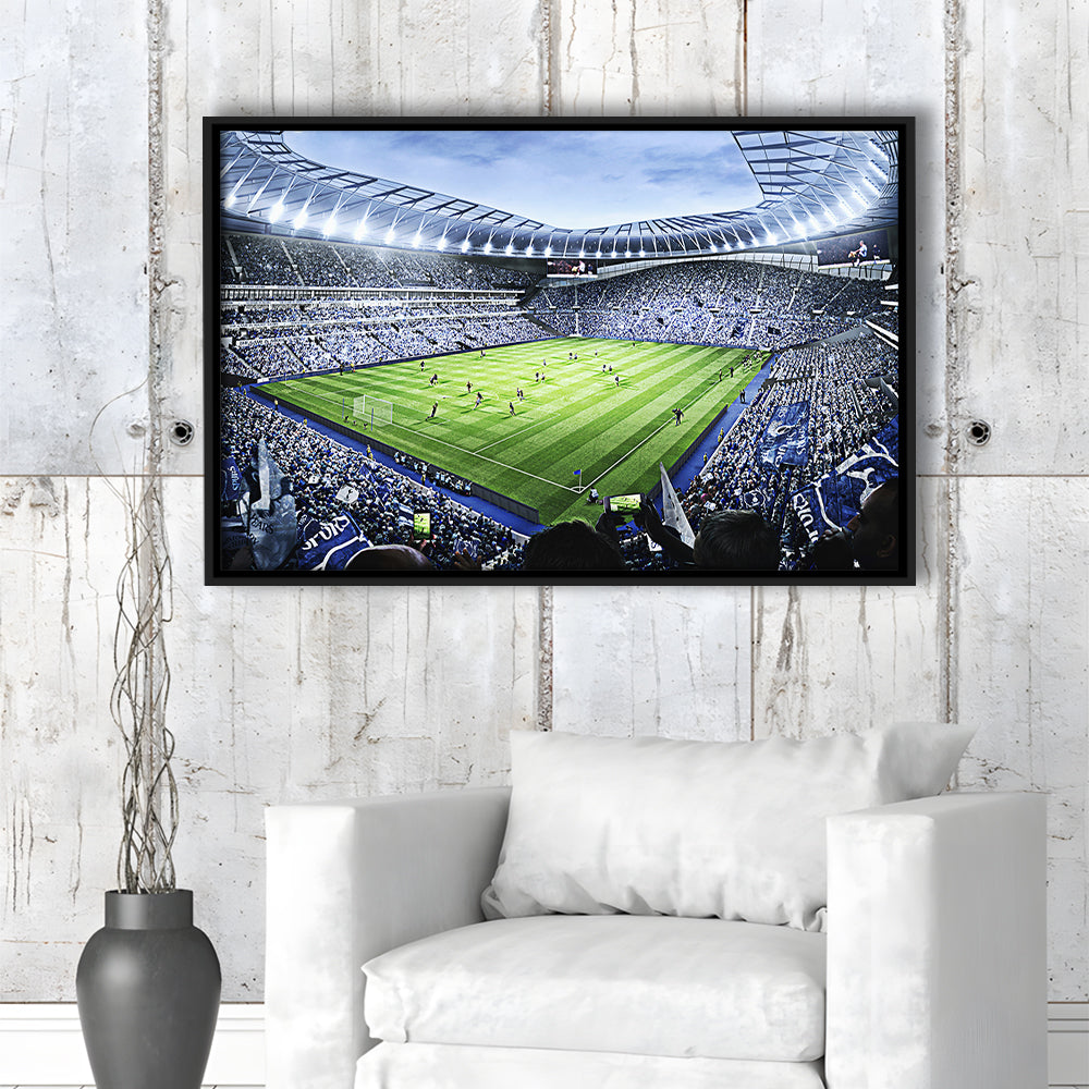 Premier league Stadium, Stadium Canvas, Sport Art, Framed Canvas Print Wall Art, Floating Frame