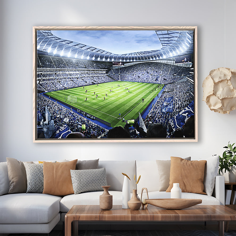 Premier league Stadium, Stadium Canvas, Sport Art, Framed Canvas Print Wall Art, Floating Frame