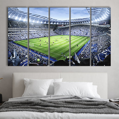 Premier league Stadium, Stadium Canvas, Sport Art, 5 Panel B, Extra Large Canvas, Canvas Print Wall Art