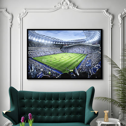 Premier league Stadium, Stadium Canvas, Sport Art, Gift for him, Framed Art Print Wall Decor, Picture Framed